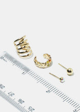 Load image into Gallery viewer, 4-Piece Cuff &amp; Stud Earrings
