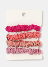 Load image into Gallery viewer, 4-Piece Satin Scrunched Hair Ties
