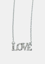 Load image into Gallery viewer, "LOVE" Rhinestone Pendant Necklace
